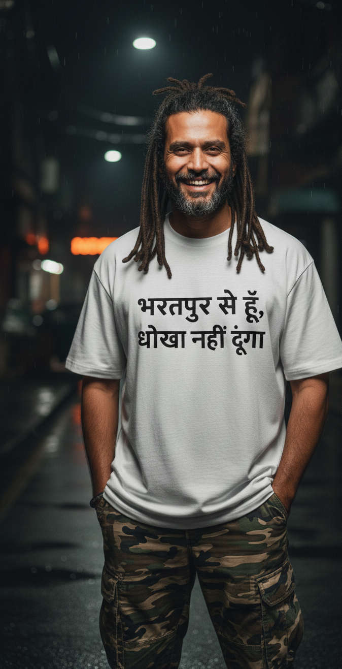 Bharatpur Loyals: Authentic Vibe Oversized Tee