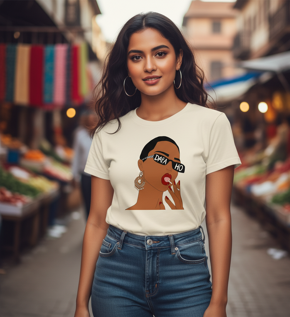 "Dafa Ho" Oversized Girl Tee | 240 GSM Attitude Collection